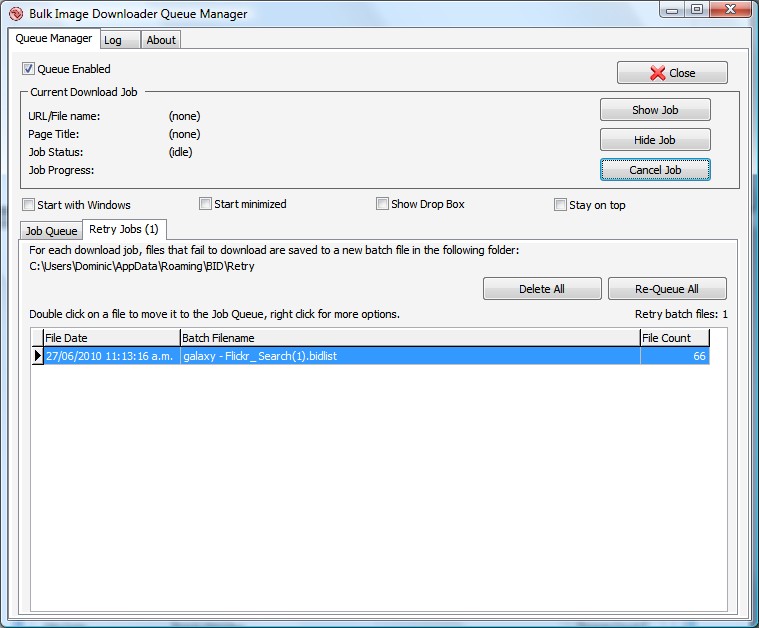 BID Retry Jobs